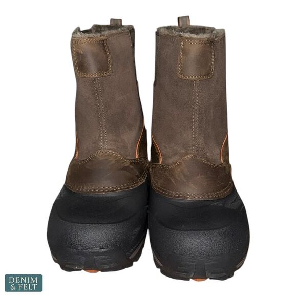 Eddie Bauer Snowfoil Pull-On Winter Boots Men’s Size 11 Timber Brown Waterproof - Picture 3 of 11